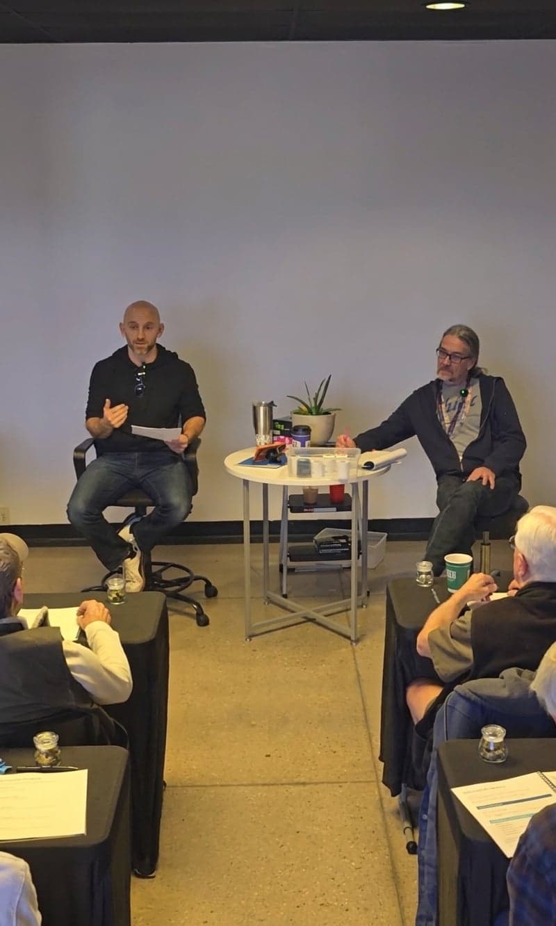 Joey Gindi leading a cannabis education workshop at Ajoya